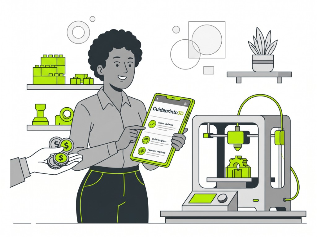 Local farmer preparing a 3D print with the printer running